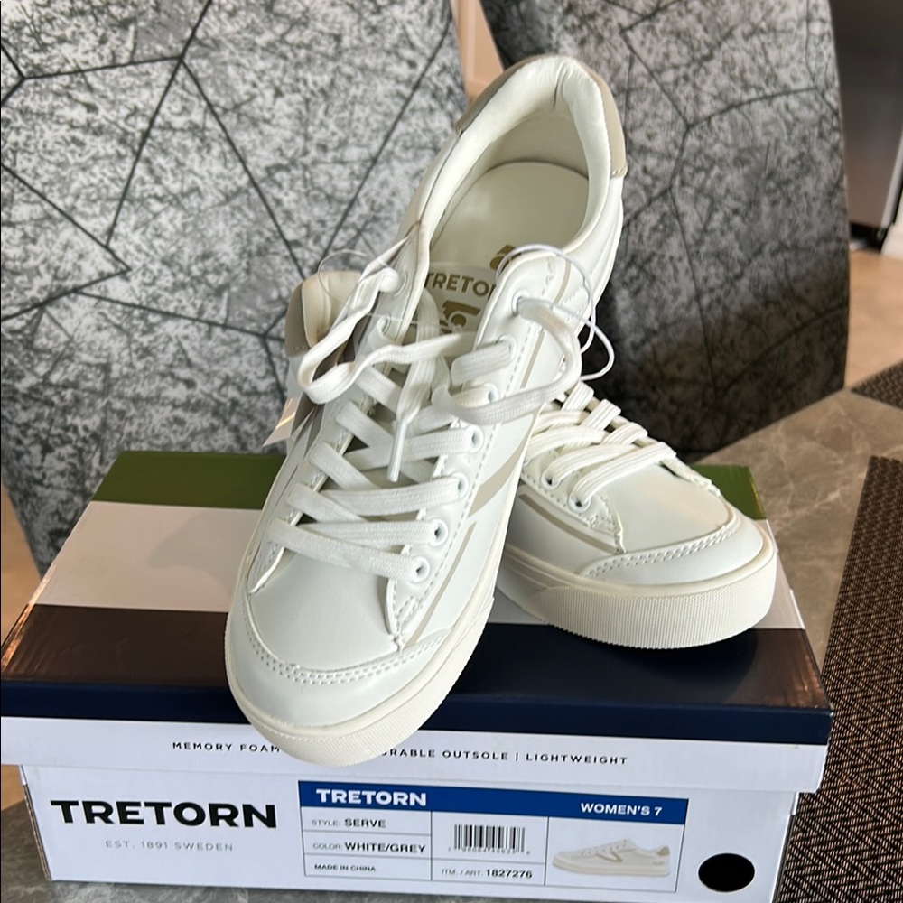 Tretorn White and Gray Sneakers Classic Casual Style